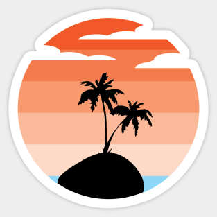 Stranded Island Sticker